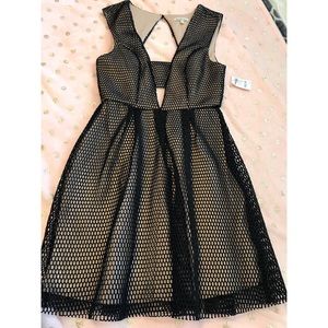 Black Mesh dress with cut out back